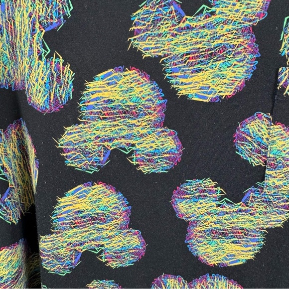 LuLaRoe Carly Swing Disney Mickey Mouse Black Dress Size Small - Picture 5 of 8